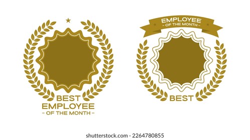 Employee of the month vector badge design