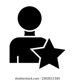 Diseño De Icono De Glifo Del Empleado Del Mes