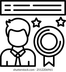 Employee of the Month Vector Icon Design Symbol
