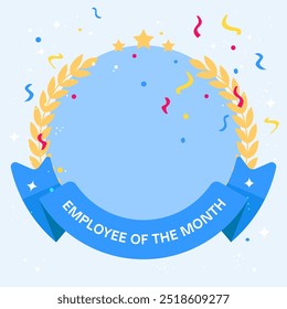 Employee of the month. Vector Illustration