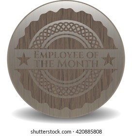 Employee of the Month wooden emblem