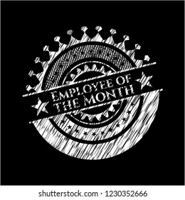 Employee of the Month written with chalkboard texture