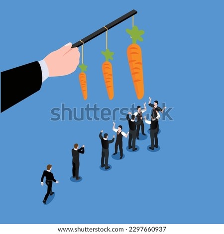 Employee motivation method with reward isometric 3d vector illustration concept for banner, website, illustration, landing page, flyer, etc.