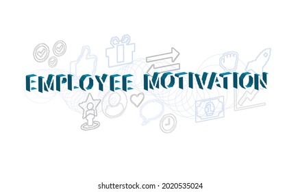 employee motivation vector abstract concept word design symbol cloud