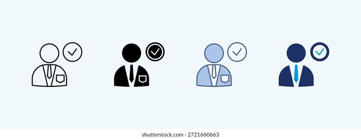 employee multiple style icon collection