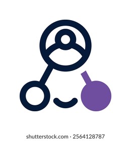 employee network icon. vector dual tone icon for your website, mobile, presentation, and logo design.