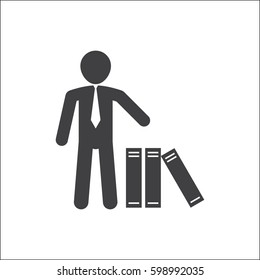 employee on white background