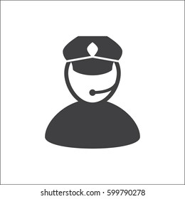 employee on white background