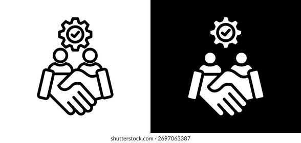 Ilustração do vetor de lineglifos de ícones onboarding do funcionário