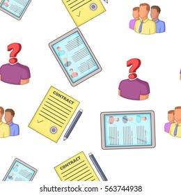 Employee pattern. Cartoon illustration of employee vector pattern for web