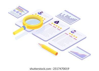 Employee Performance Evaluation Concept: Focuses on appraisal or annual review for goals achievement and assessment.