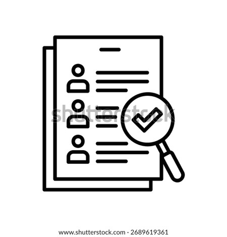 Employee performance evaluation icon to assess achievement