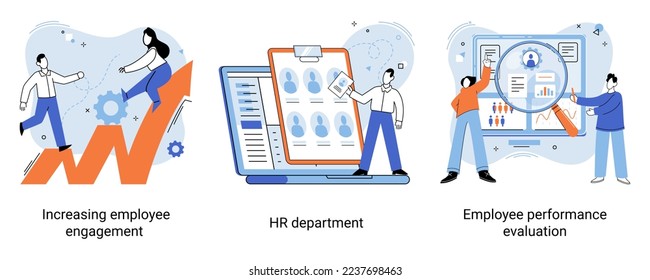 Employee performance evoluation, analysis of effectiveness of professional activity scenes set. Establishing level of compliance of characteristics of an employee with requirements of position held
