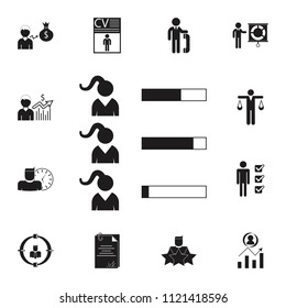 employee performance icon. Detailed set of HR Heat hunting icons. Premium quality graphic design sign. One of the collection icons for websites, web design, mobile app on white background