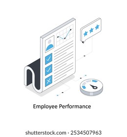 Employee Performance isometric stock illustration. EPS File stock illustration