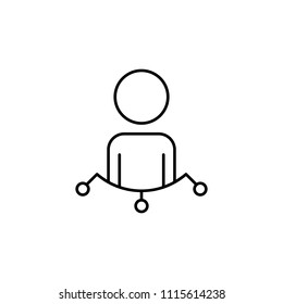 employee performance line icon. Element of business organisation icon for mobile concept and web apps. Thin line employee performance icon can be used for web and mobile on white background