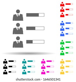 icono de estilo de varios colores de rendimiento del empleado. Glifo simple, vector plano de hr e iconos de caza de calor para ui y ux, sitio web o aplicación móvil