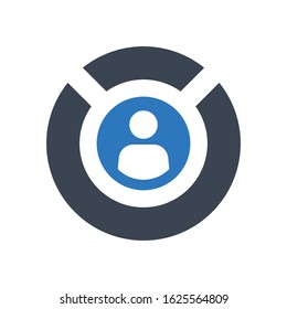 Employee performance report icon. vector graphics