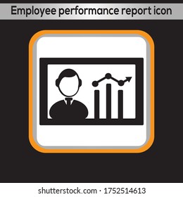 Employee performance report icon. vector graphics