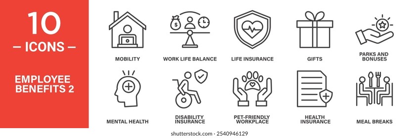 Employee Perks and Work-Life Balance Icons