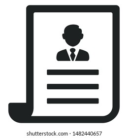 Employee portfolio flat vector icon