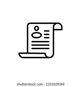 Mitarbeiterportfolio-Symbol in Vektorgrafik. Logotyp