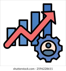Employee Productivity Icon Element For Design