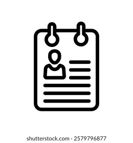 Employee profile icon, Line Vector graphics