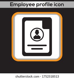 Employee profile icon. vector graphics designs 