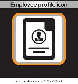 Icono de perfil de empleado. diseños gráficos vectoriales 
