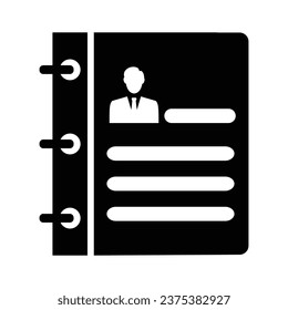 Icono de perfil de empleado, gráficos vectoriales