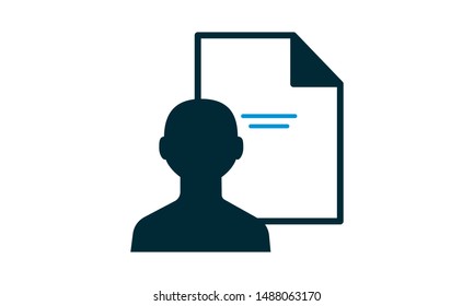 Employee profile icon vector illustration.