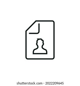 Icono de perfil de empleado, ilustración vectorial de perfil de empleado