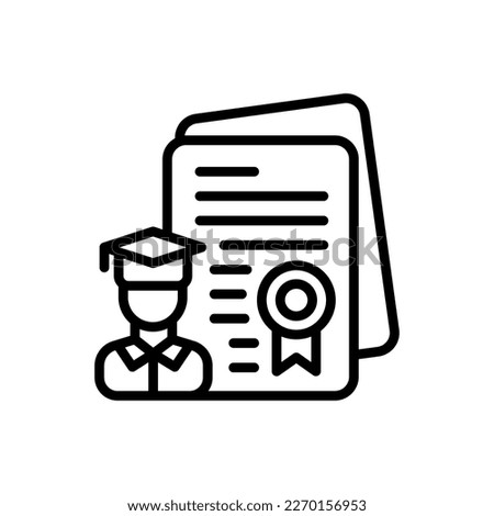 Employee Qualification icon in vector. Logotype