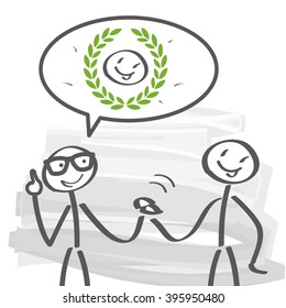 Employee receives praise from the boss