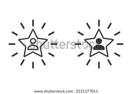 Employee recognition icon. Customer or employee experience icon. Employee of the Month icon.