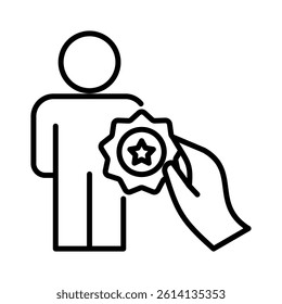 Employee Recognition Icon Element for Design