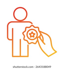 Employee Recognition Icon Element for Design