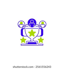 Employee Recognition Line Icon. linear style sign for mobile concept and web design. Outline vector icon.
