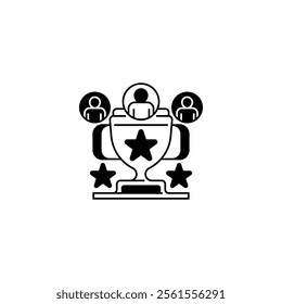 Employee Recognition Line Icon. linear style sign for mobile concept and web design. Outline vector icon.