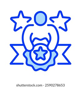 Employee Recognition line icon. Universal creative premium symbol. Vector sign icon logo template. Vector illustration
