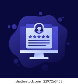 employee recruiting and candidate rating, vector design