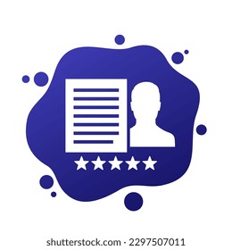 employee recruiting and candidate rating vector icon