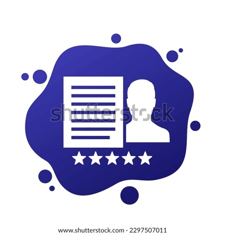 employee recruiting and candidate rating vector icon