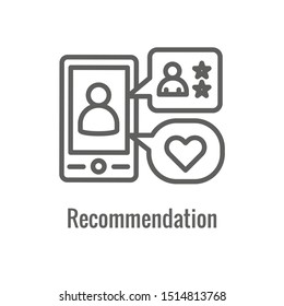 Employee Referral Process Icon With Networking, Recommendation, And Reference