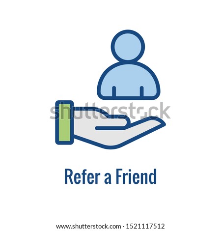 Employee Referral Process Icon with Networking, Recommendation, and reference