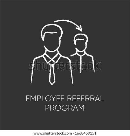 Employee referral program flat design long shadow glyph icon. Professional corporate workforce search, referal recruitment. Effective workers hiring strategy. Silhouette RGB color illustration