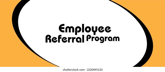 Signo del programa de referencia de empleado en fondo blanco	