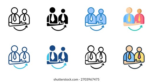 Conjunto de iconos de Recomendaciones de empleados colección de estilos múltiples 
