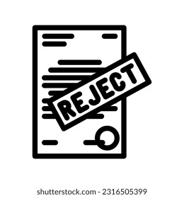 employee reject line icon vector. employee reject sign. isolated contour symbol black illustration